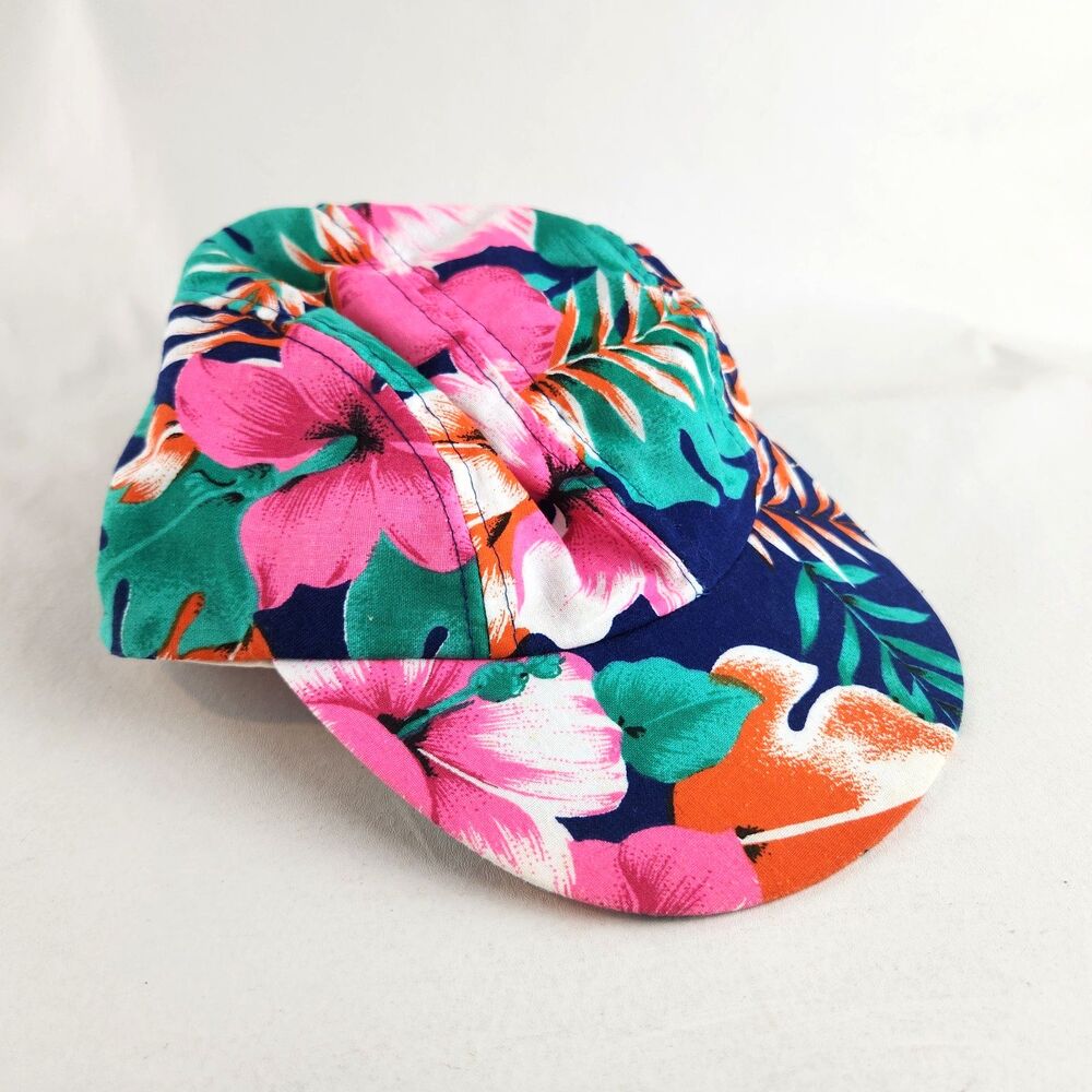 Vintage Wendy's Fast Food Floral Tropical Hawaiian Snapback Hat Taiwan Skater